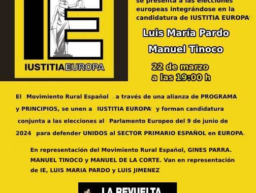 El SECTOR PRIMARIO ESPAÑOL se presenta a las elecciones europeas integrándose en la candidatura de IUSTITIA EUROPA